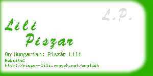 lili piszar business card